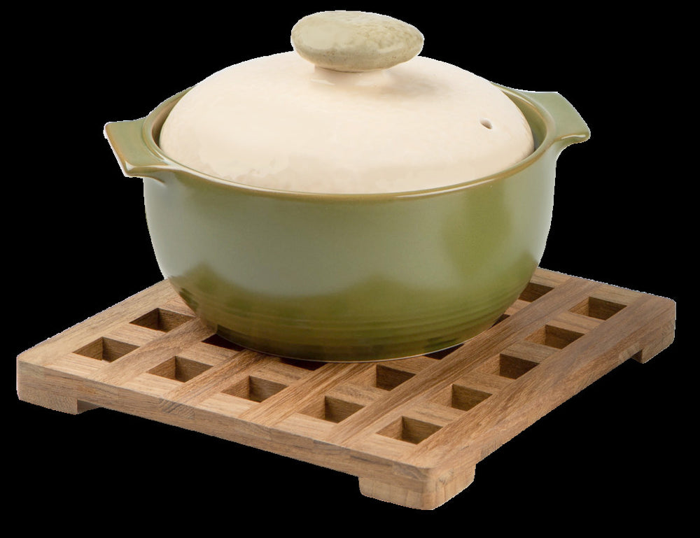 8.00 " Square Wood Trivet - Homeroots - Flyclothing LLC