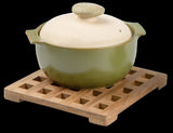 8.00 " Square Wood Trivet - Homeroots