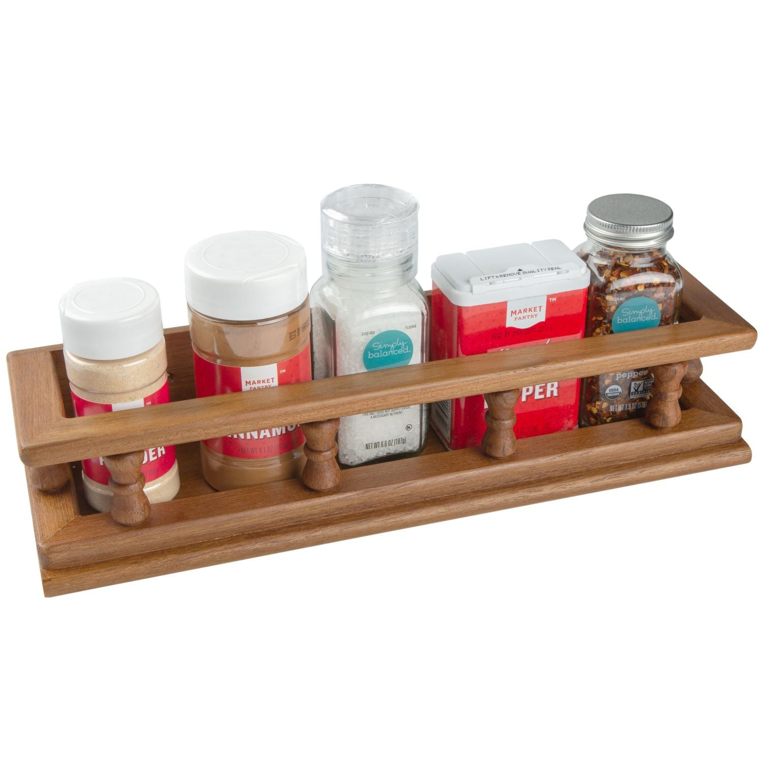 Wall Mounted 14.00 " Wood Spice Rack - Homeroots - Flyclothing LLC