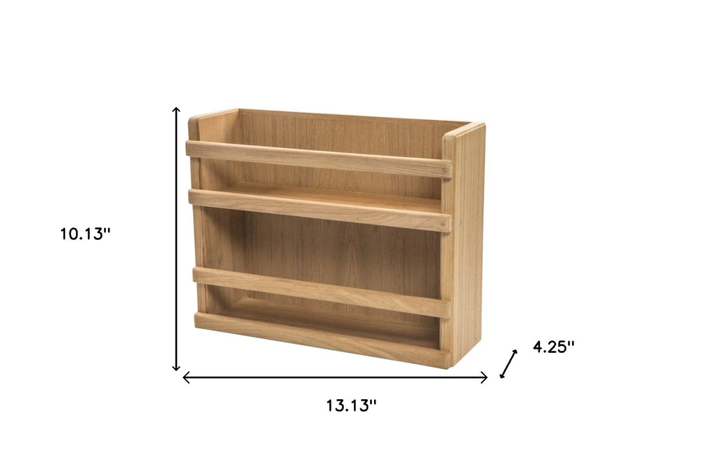 Wall Mounted 13.13 " Wood Spice Rack - Homeroots - Flyclothing LLC