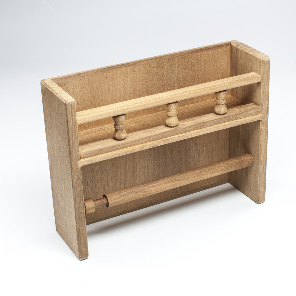 Wall Mounted 13.07 " Wood Spice Jar & Rack Set - Homeroots - Flyclothing LLC