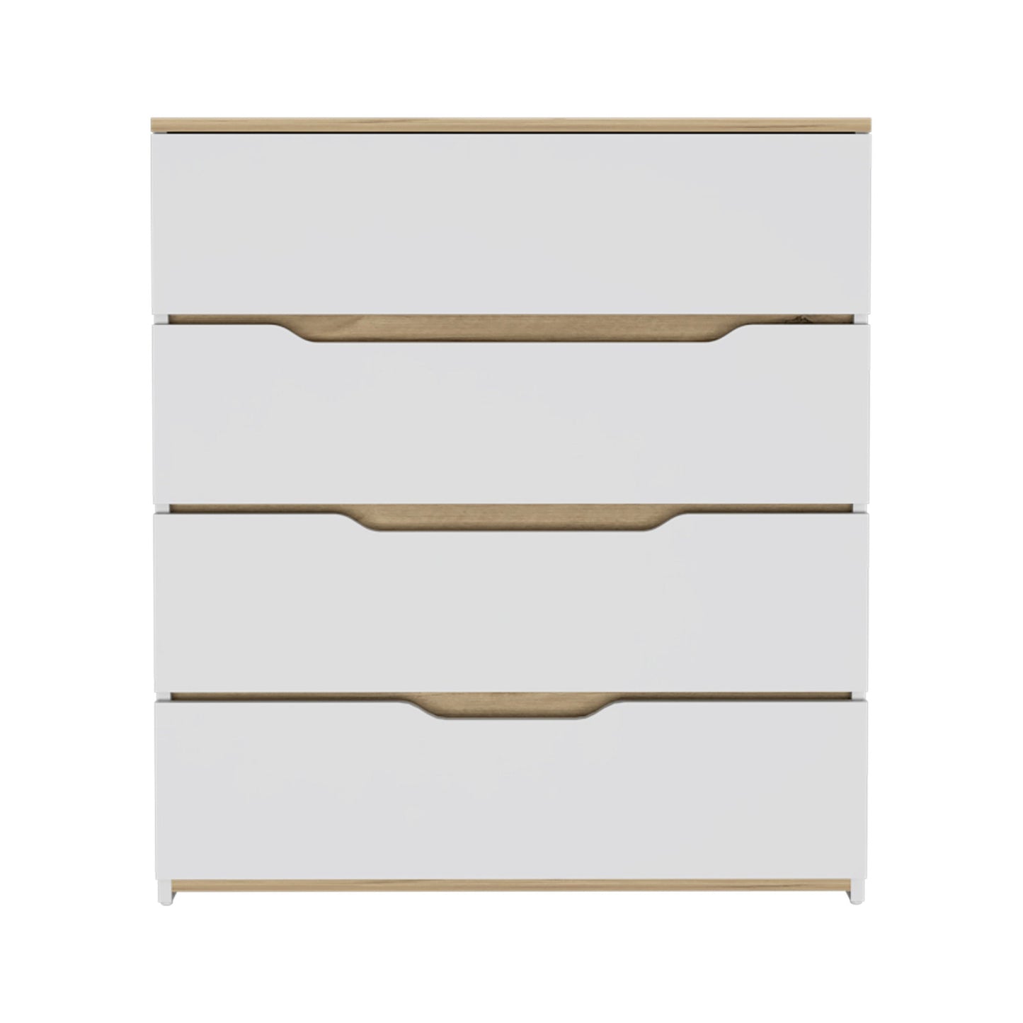 31" Brown and White Four Drawer Standard Chest - Homeroots - Flyclothing LLC