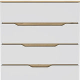 31" Brown and White Four Drawer Standard Chest - Homeroots - Flyclothing LLC
