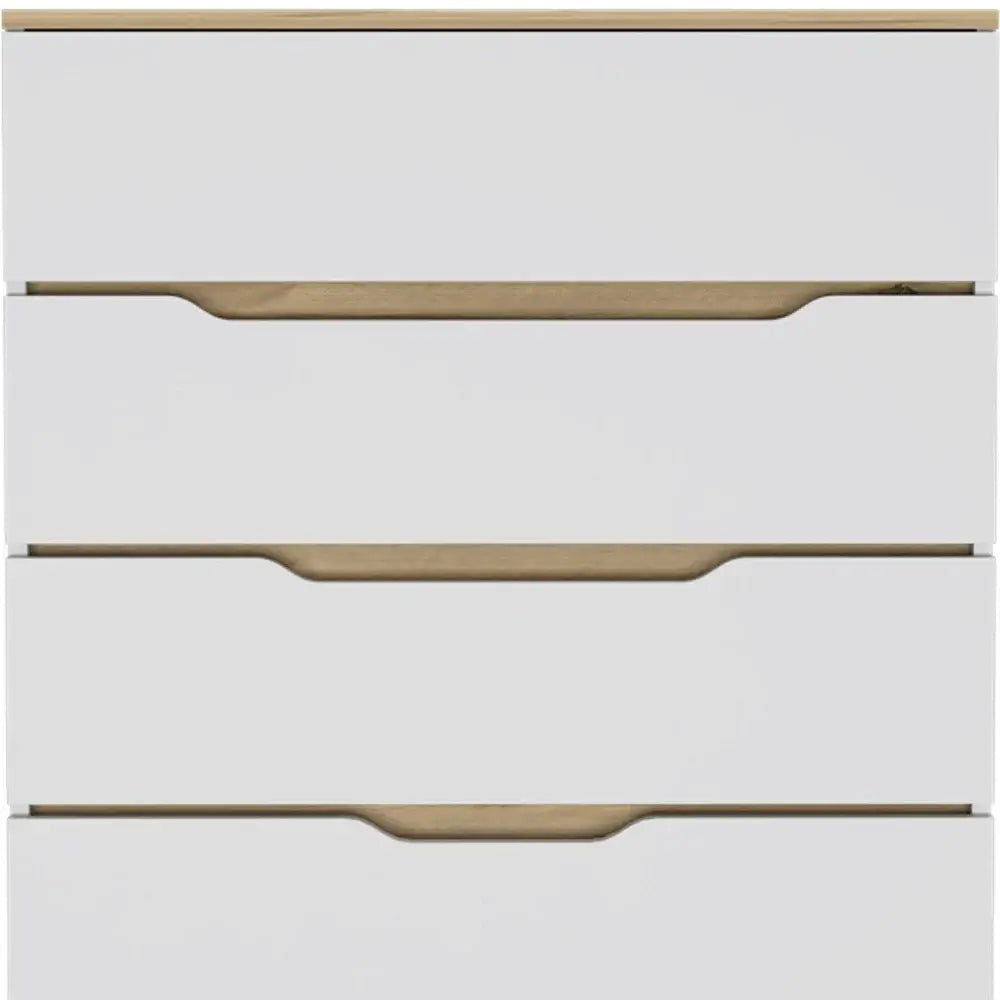 31" Brown and White Four Drawer Standard Chest - Homeroots - Flyclothing LLC