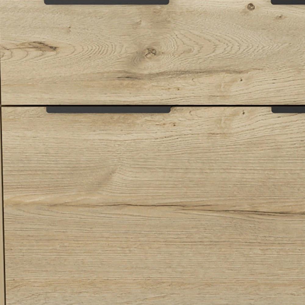 47" Brown and Black Four Drawer Double Dresser - Homeroots - Flyclothing LLC