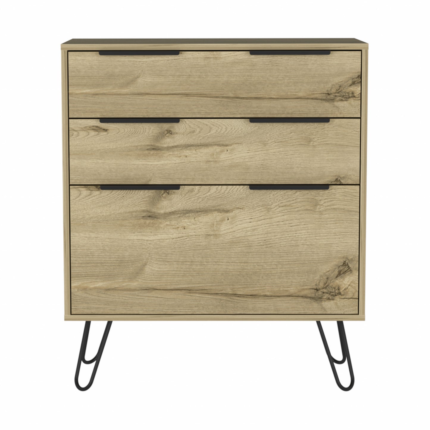 30" Brown and Black Three Drawer Dresser - Homeroots - Flyclothing LLC