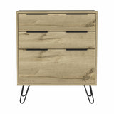 30" Brown and Black Three Drawer Dresser - Homeroots - Flyclothing LLC