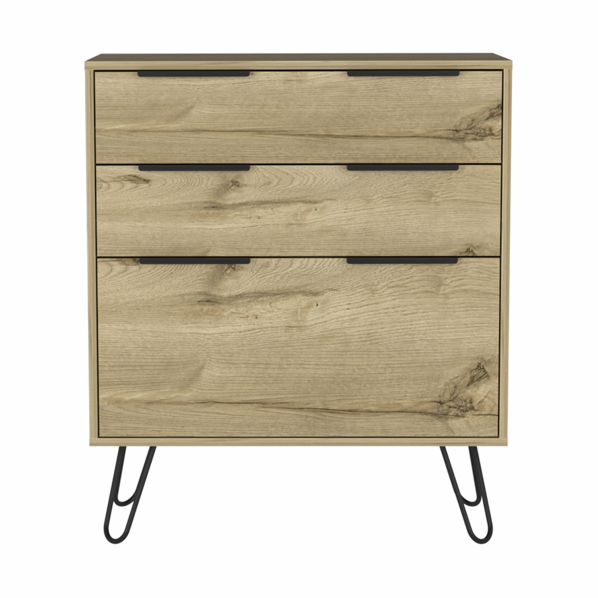30" Brown and Black Three Drawer Dresser - Homeroots - Flyclothing LLC
