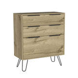 30" Brown and Black Three Drawer Dresser - Homeroots - Flyclothing LLC