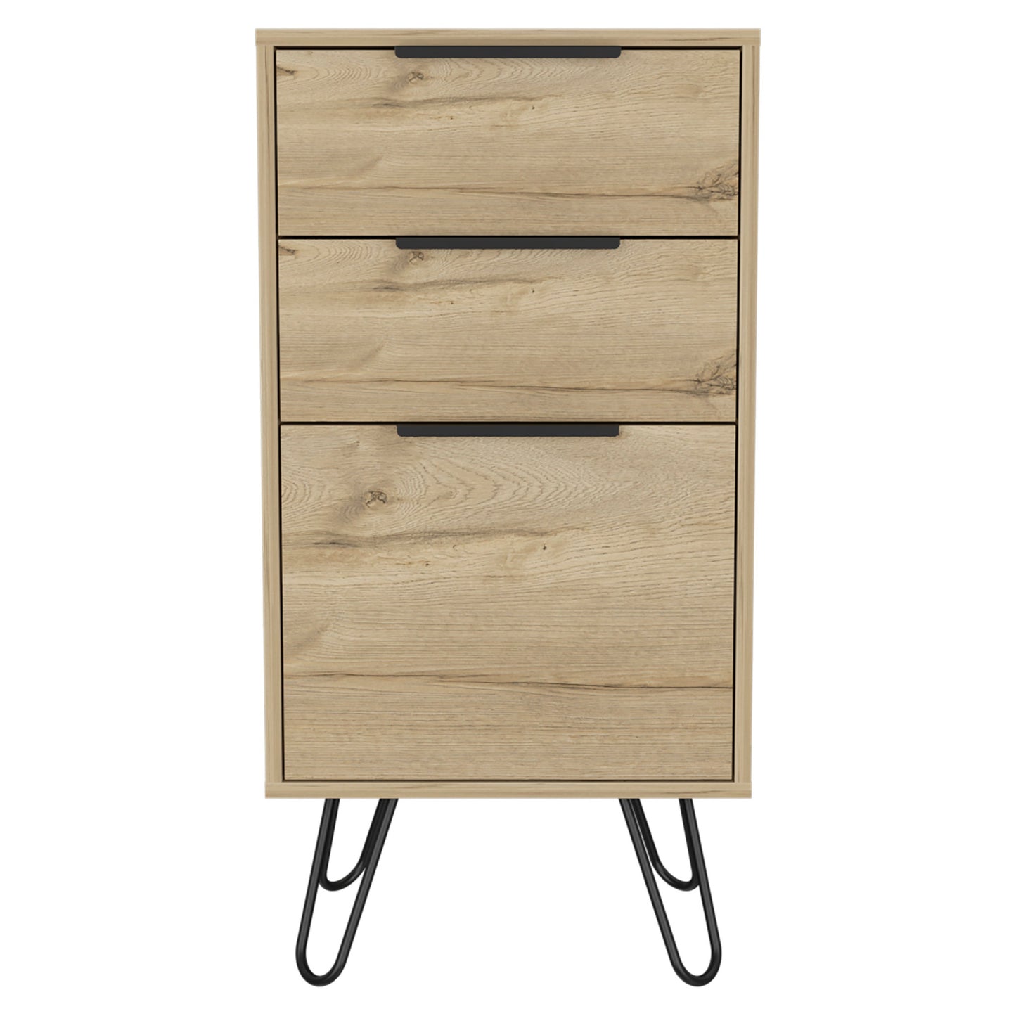 18" Brown and Black Three Drawer Standard Chest - Homeroots - Flyclothing LLC