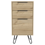 18" Brown and Black Three Drawer Standard Chest - Homeroots - Flyclothing LLC