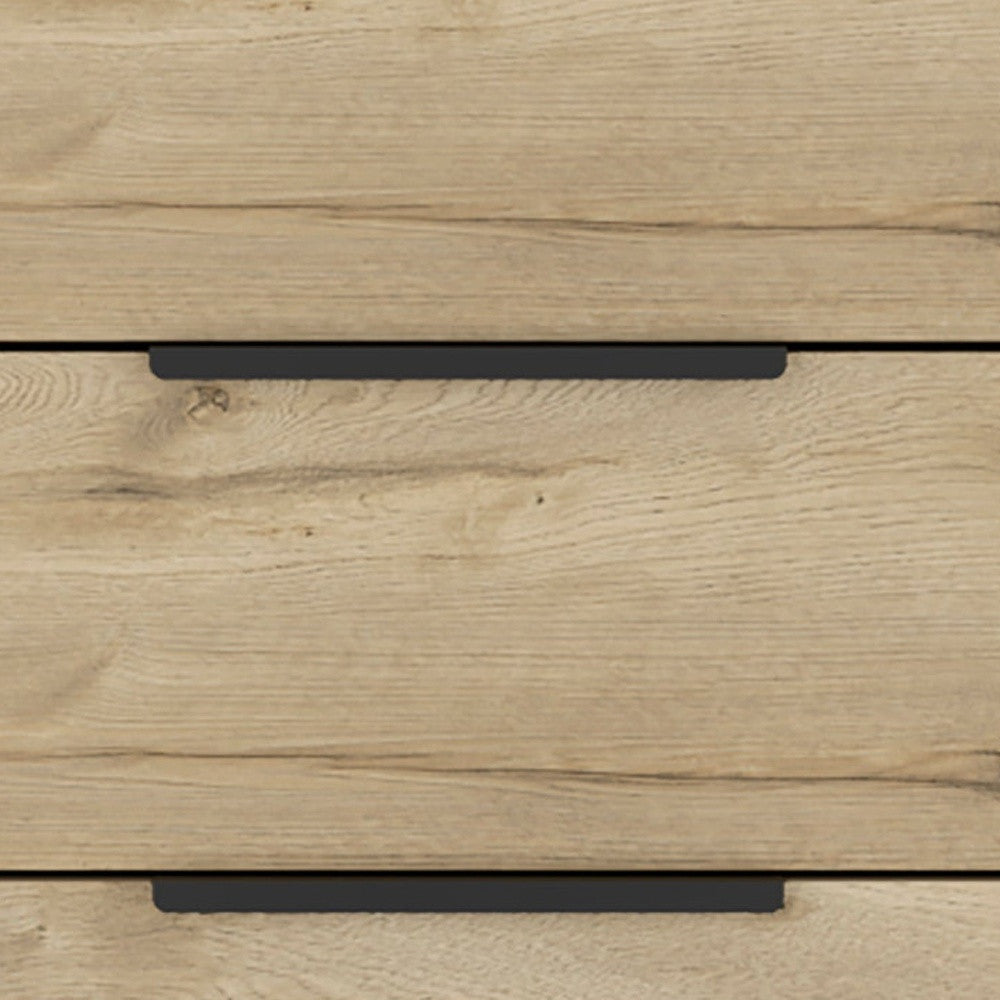 18" Brown and Black Three Drawer Standard Chest - Homeroots