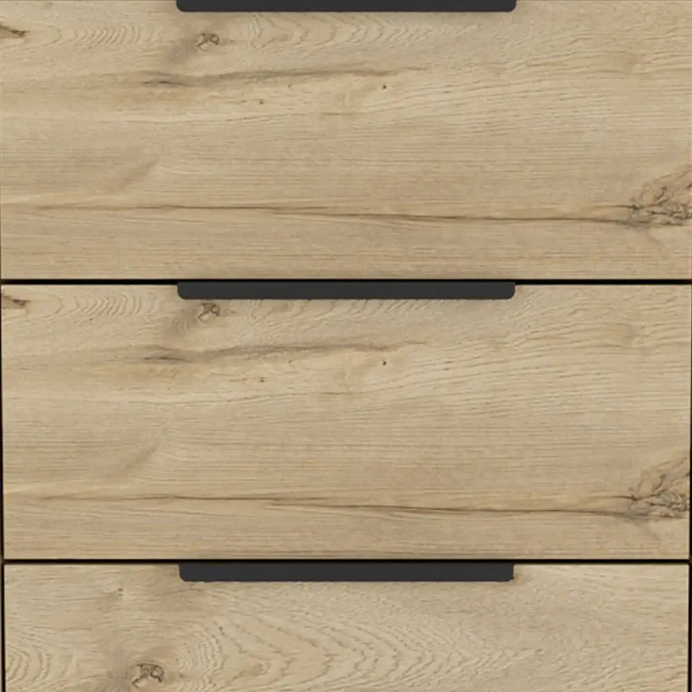 18" Brown and Black Three Drawer Standard Chest - Homeroots - Flyclothing LLC