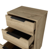 18" Brown and Black Three Drawer Standard Chest - Homeroots
