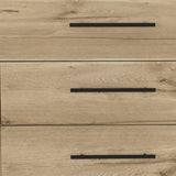 59" Natural and Black Six Drawer Double Dresser - Homeroots - Flyclothing LLC