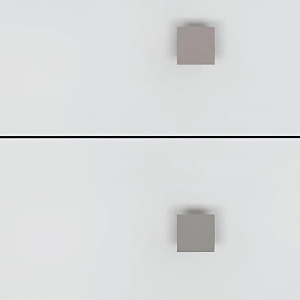 24" White Two Drawer Faux Wood Nightstand - Homeroots - Flyclothing LLC