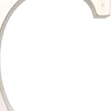 16" White Distressed Wood Letter C Tabletop Sculpture - Homeroots
