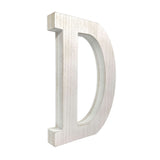 16" Distressed White Wash Wooden Initial Letter D Sculpture - Homeroots - Flyclothing LLC
