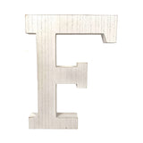 16" Distressed White Wash Wooden Initial Letter F Sculpture - Homeroots - Flyclothing LLC