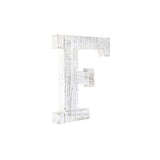 16" Distressed White Wash Wooden Initial Letter F Sculpture - Homeroots - Flyclothing LLC