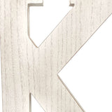 16" White Distressed Wood Letter K Tabletop Sculpture - Homeroots - Flyclothing LLC