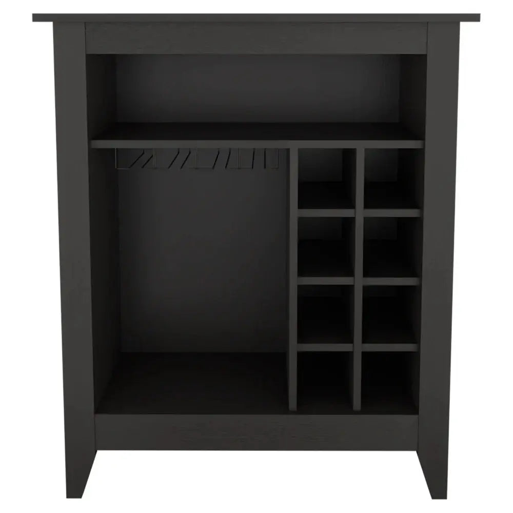 Black Bar Cart With Wine Storage - Homeroots - Flyclothing LLC