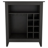 Black Bar Cart With Wine Storage - Homeroots - Flyclothing LLC