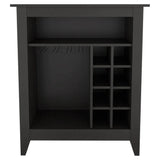 Black Bar Cart With Wine Storage - Homeroots