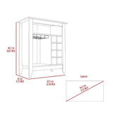 Light Gray Bar Cart With Wine Storage - Homeroots - Flyclothing LLC