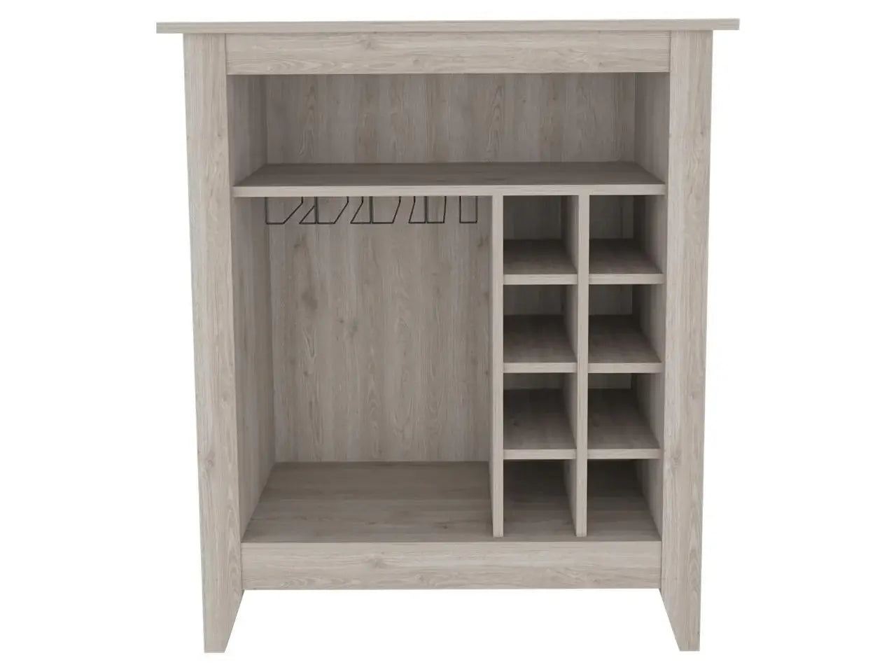 Light Gray Bar Cart With Wine Storage - Homeroots - Flyclothing LLC