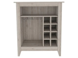 Light Gray Bar Cart With Wine Storage - Homeroots - Flyclothing LLC