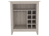 Light Gray Bar Cart With Wine Storage - Homeroots