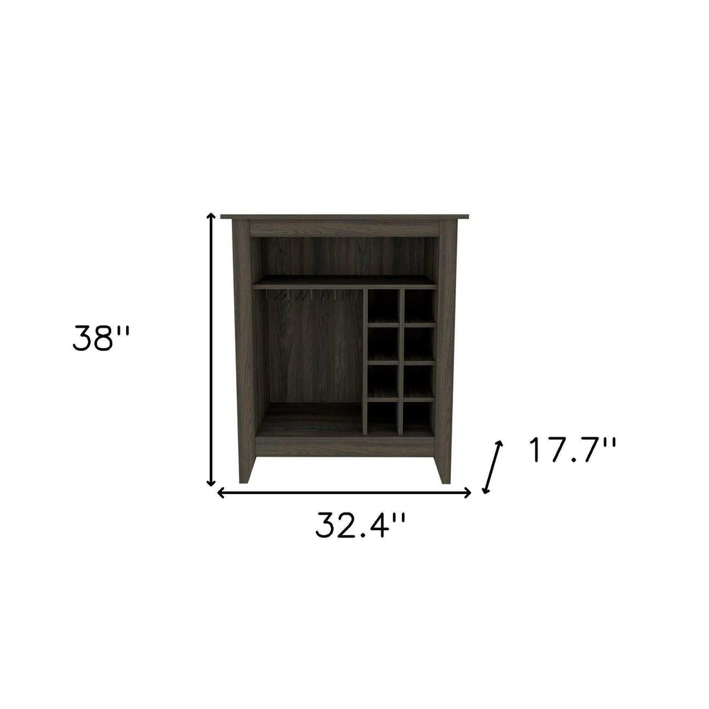 Espresso Bar Cart With Wine Storage - Homeroots - Flyclothing LLC