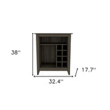 Espresso Bar Cart With Wine Storage - Homeroots - Flyclothing LLC