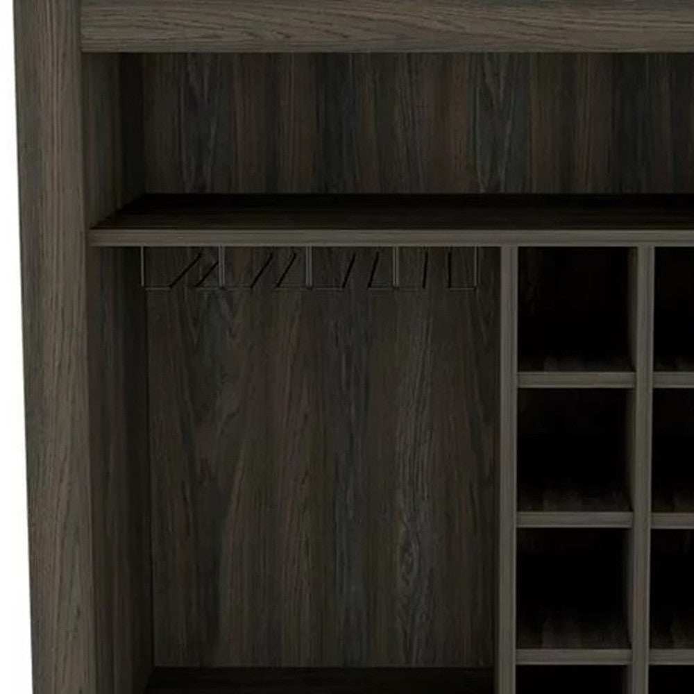 Espresso Bar Cart With Wine Storage - Homeroots - Flyclothing LLC