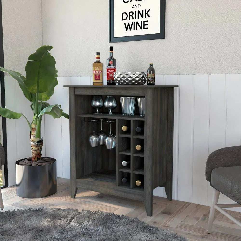 Espresso Bar Cart With Wine Storage - Homeroots - Flyclothing LLC