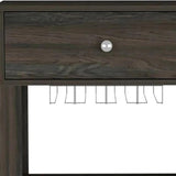 Espresso Rolling Bar Cart With Wine Storage - Homeroots