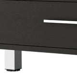 24" Black Coffee Table With Drawer - Homeroots