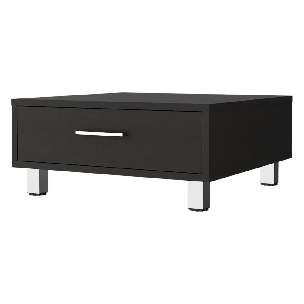 24" Black Coffee Table With Drawer - Homeroots - Flyclothing LLC