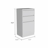 23" White Two Drawer Standard Chest - Homeroots - Flyclothing LLC