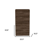 23" Dark Brown Two Drawer Standard Chest - Homeroots