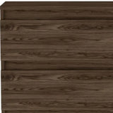 23" Dark Brown Two Drawer Standard Chest - Homeroots - Flyclothing LLC