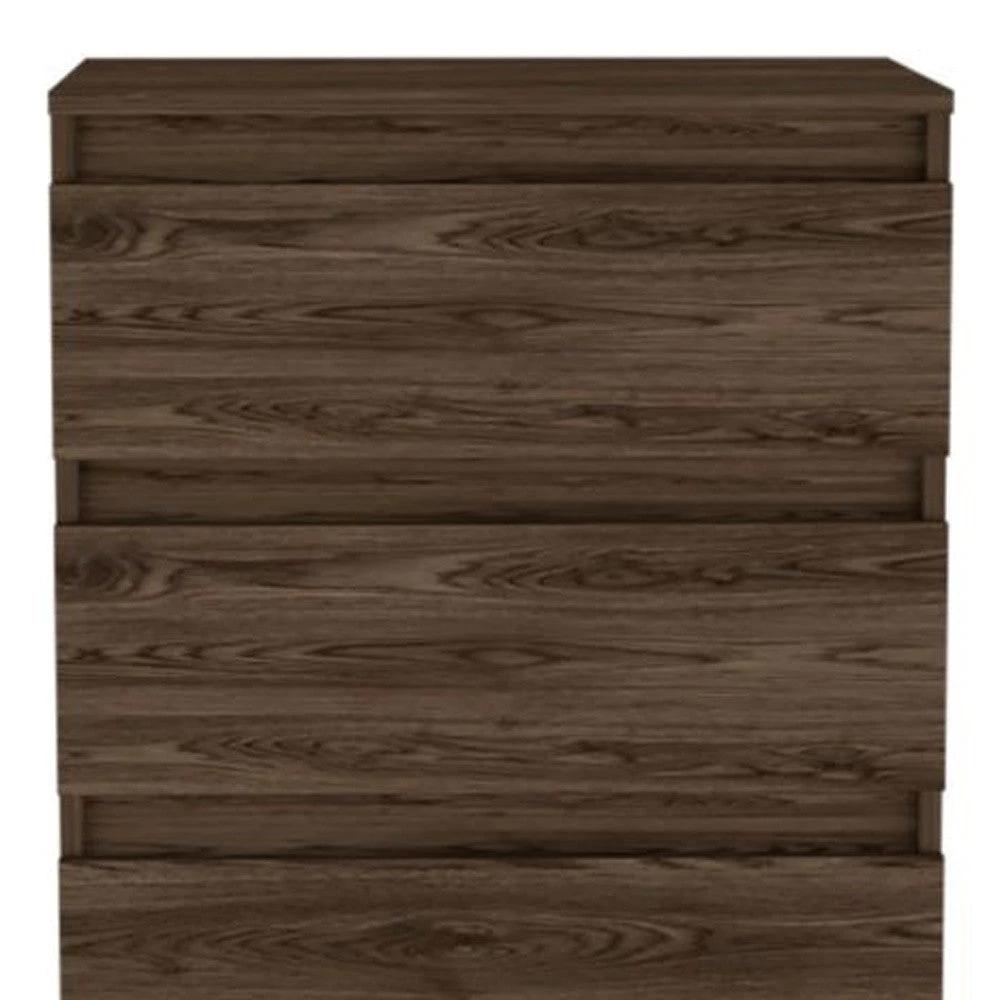 23" Dark Brown Two Drawer Standard Chest - Homeroots