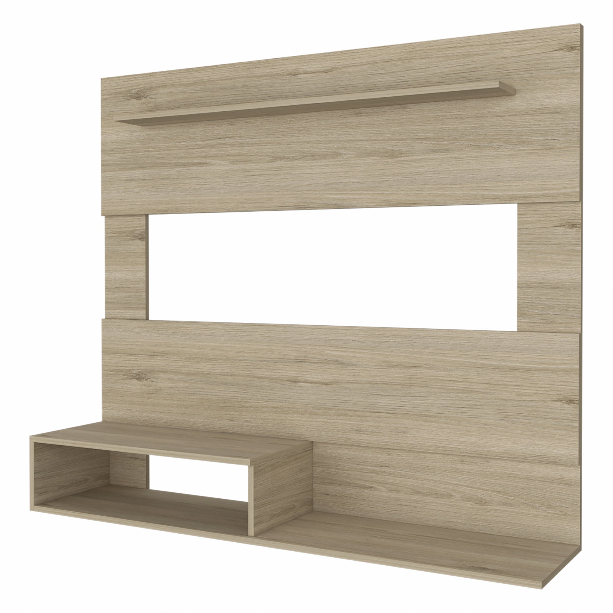 55" Light Pine Open Shelving Entertainment Center - Homeroots - Flyclothing LLC