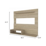 55" Light Pine Open Shelving Entertainment Center - Homeroots - Flyclothing LLC