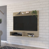55" Light Pine Open Shelving Entertainment Center - Homeroots