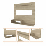 55" Light Pine Open Shelving Entertainment Center - Homeroots - Flyclothing LLC