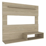 55" Light Pine Open Shelving Entertainment Center - Homeroots - Flyclothing LLC