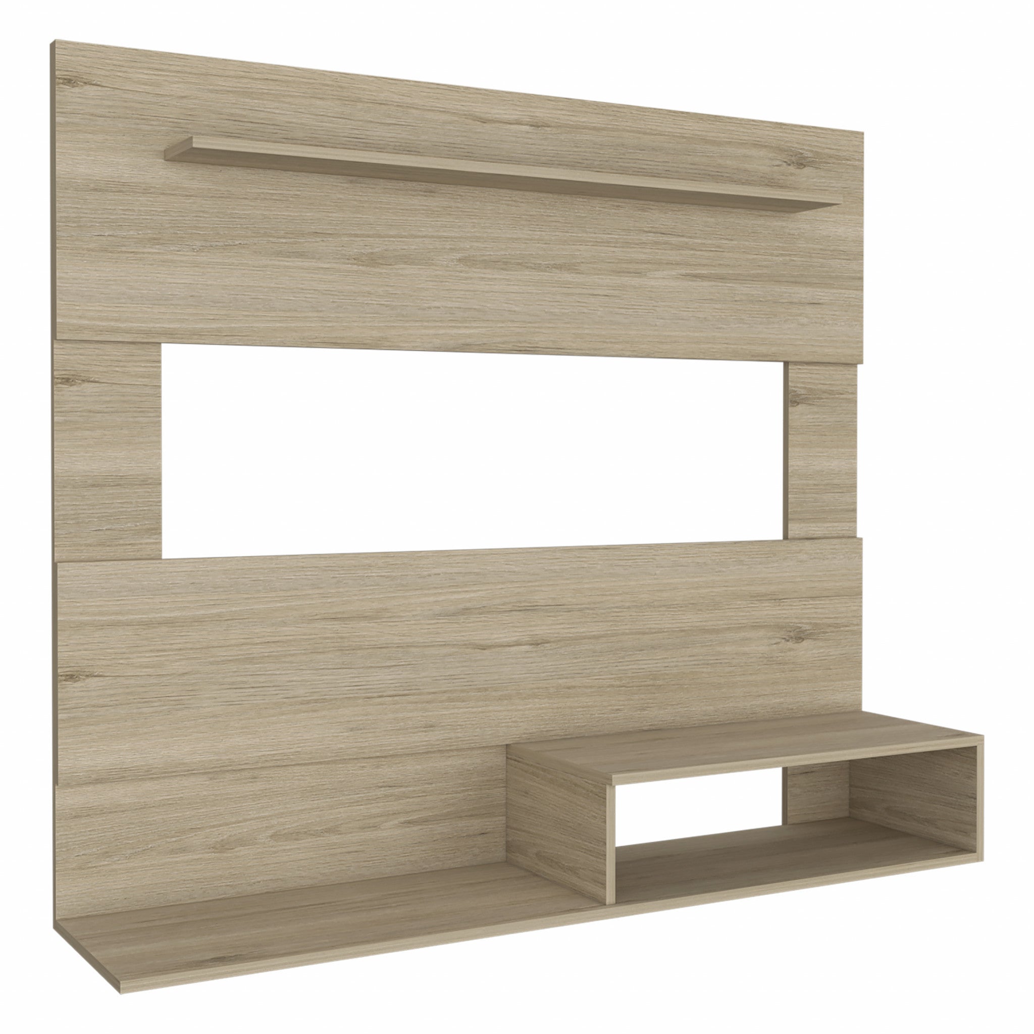 55" Light Pine Open Shelving Entertainment Center - Homeroots - Flyclothing LLC