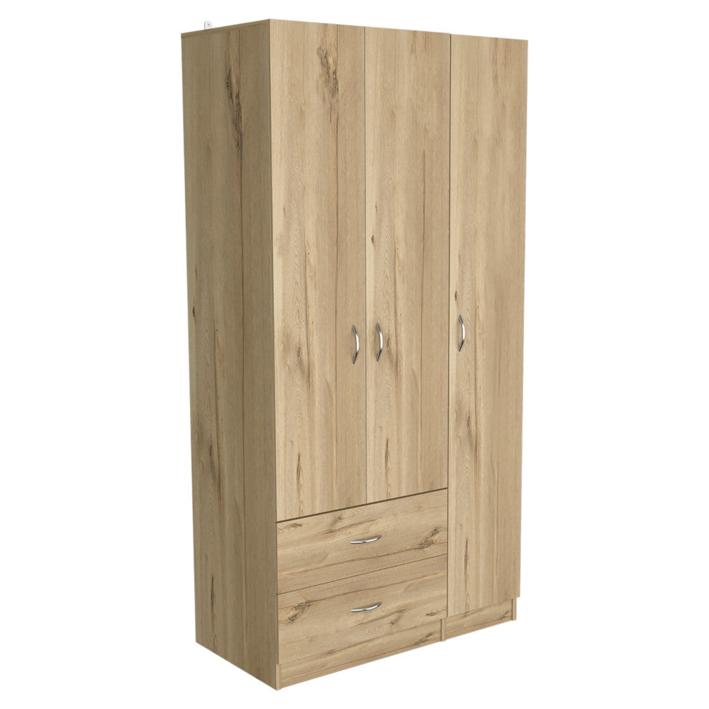 71" Light Oak Manufactured Wood Two Drawer Combo Dresser - Homeroots - Flyclothing LLC
